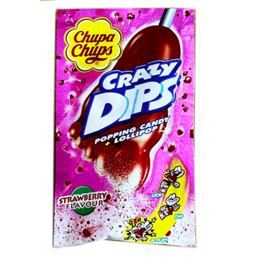 CHUPA CHUPS CRAZY DIPS STRAWBERRY 14G